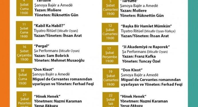 Amed Şehir Tiyatrosu’nun Şubat programı