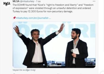 Türkiye’ye AİHM cezası: Deniz Yücel’e 13 bin 300 euro tazminat ödeyecek