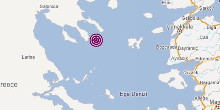 Çanakkale açıklarında 5.3 büyüklüğünde deprem