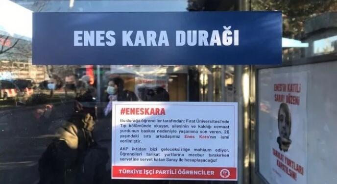 Enes Kara’nın adı durağa verildi