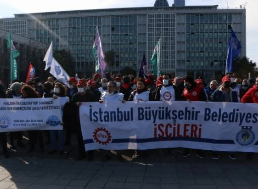 İBB’ye teftiş başlatılmasına sendikalardan ortak protesto