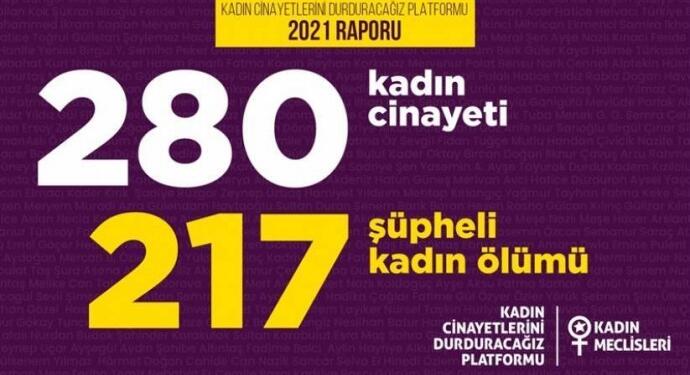 Kadın Cinayetlerini Durduracağız Platformu: 280 kadın katledildi, 217 şüpheli ölüm oldu