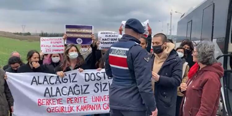 Silivri Cezaevi önünde eylem: Üniversiteler özgürleşecek, Berke ve Perit’i alacağız