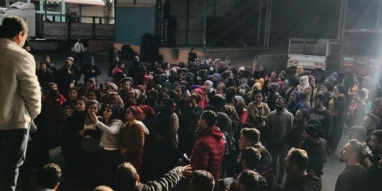 Tarsus Hali’nde çalışan kadın işçiler iş bıraktı