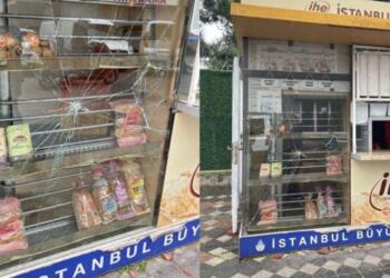 Halk Ekmek büfesine saldırı