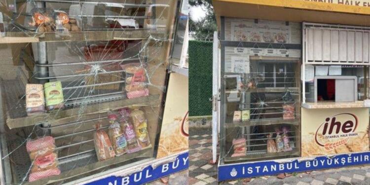 Halk Ekmek büfesine saldırı