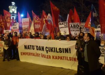 Dolmabahçe’de NATO eylemi: NATO sınıf mücadelesinin can düşmanıdır
