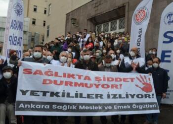 Ankara’da darp edilen doktor için protesto