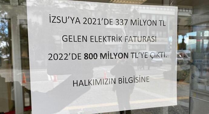 İZSU’ya 800 milyon elektrik faturası geldi