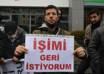 Çankaya Belediyesi’nden çıkarılan işçiden eylem