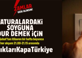 Zamlara karşı bir hafta ışıklar kapatılacak