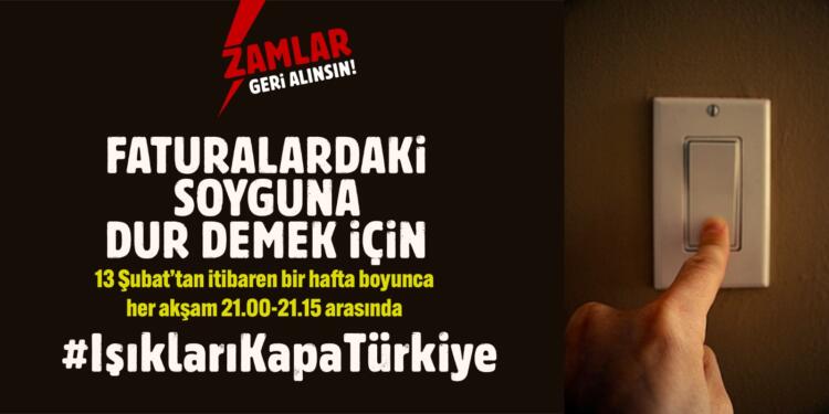 Zamlara karşı bir hafta ışıklar kapatılacak