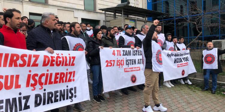 TÜSİAD önünde eylem: Migros işçisi köleliği kabul etmiyor