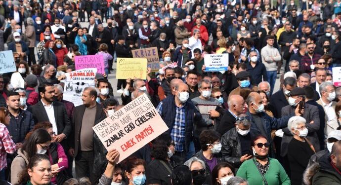 Binler zamlara karşı mitingde buluştu: Mızrak çuvala sığmıyor