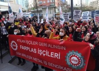 Farplas işçileri işverenin kapısına dayandı