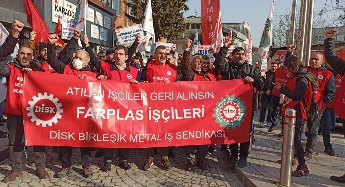Farplas işçileri taleplerini haykırdı