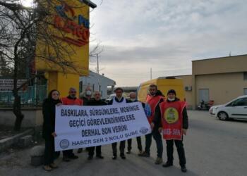 PTT’de yaşanan işten çıkarmalar ve sürgünler protesto edildi