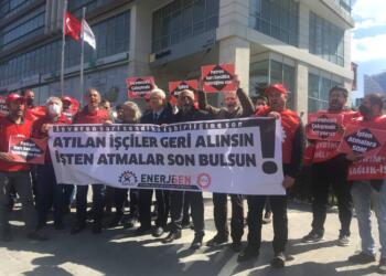 EnerjiSa işçileri şirket önünde: İşçiler direnme hakkını kullanacak