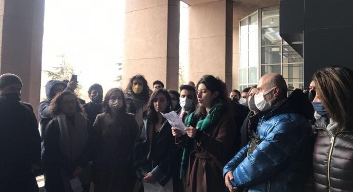 Av. Alişan Şahin’in gözaltına alınmasına protesto