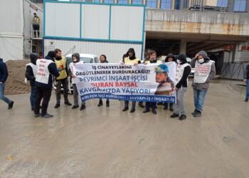 İnşaat işçileri Duran Baysal’ı andı