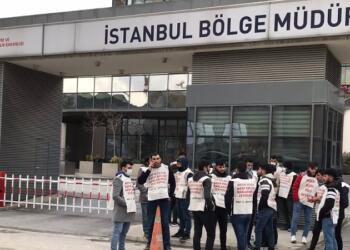Finans Merkezi Şantiyesi işçileri eylemde: İnşaat işçisi köle değildir