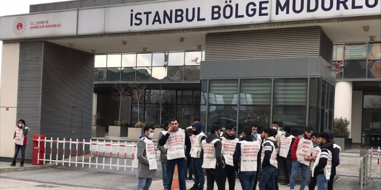 Finans Merkezi Şantiyesi işçileri eylemde: İnşaat işçisi köle değildir