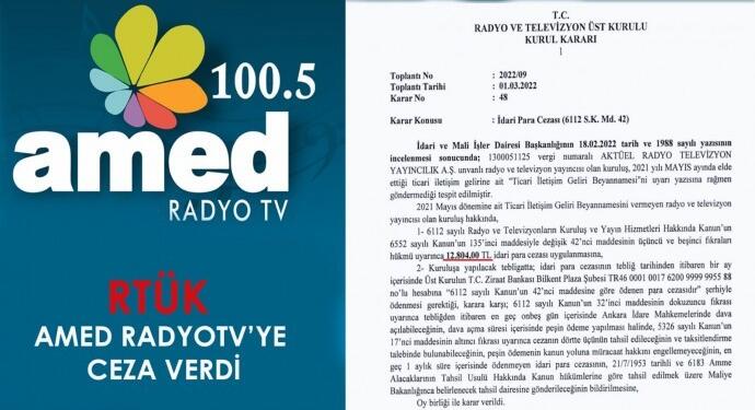 RTÜK’ten Amed Radyo’ya 12 bin lira ceza!