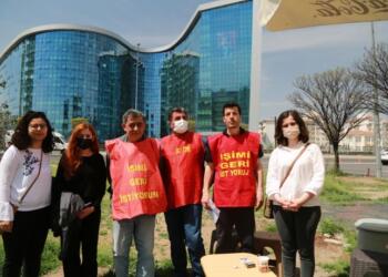 CHP önünde işçilerden eylem: Size boyun eğmeyeceğiz