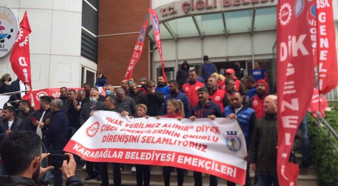 Çiğli’de grev 5’inci gününde: Tunç Soyer devreye girdi