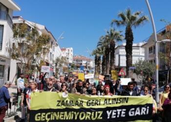 Datça’da ekonomik kriz protesto edildi: Yete gari!