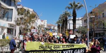 Datça’da ekonomik kriz protesto edildi: Yete gari!
