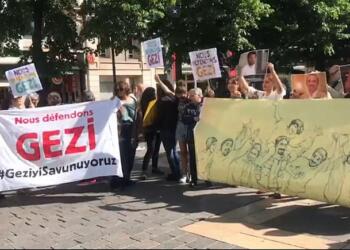 Paris’te Gezi Davası’nda verilen karar protesto edildi
