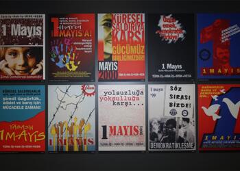 İşçi Bayramı afişleri sergisi