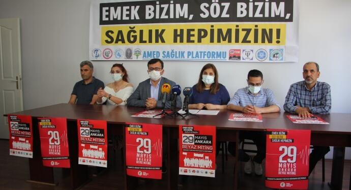 Diyarbakır’da Beyaz Miting’e çağrı: Sağlık hakkı için