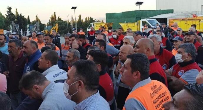 Maltepe Belediyesi işçileri iş bıraktı