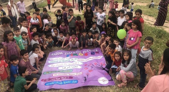 Kızıltepe’de çocuklar Kürt Dil Bayramı’nı kutladı