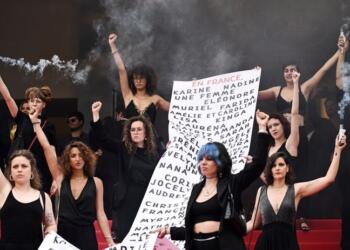 Cannes Film Festivali’nde kadın katliamı protestosu