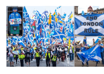 İskoçlardan bağımsızlık referandumu için yürüyüş