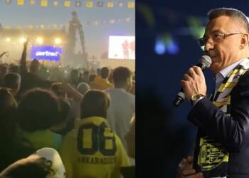 Şampiyonluk kutlamasına katılan Fuat Oktay yuhalandı