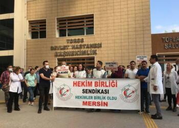 Hekim Sen, özlük hakları için iş bırakma eylemi yaptı