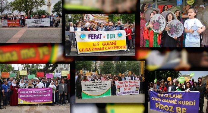 Kürtler birçok kentte anadilleri için alanlara çıktı