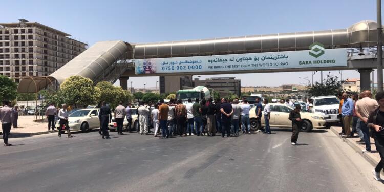 Süleymaniye’de yakıt zamlarına protesto