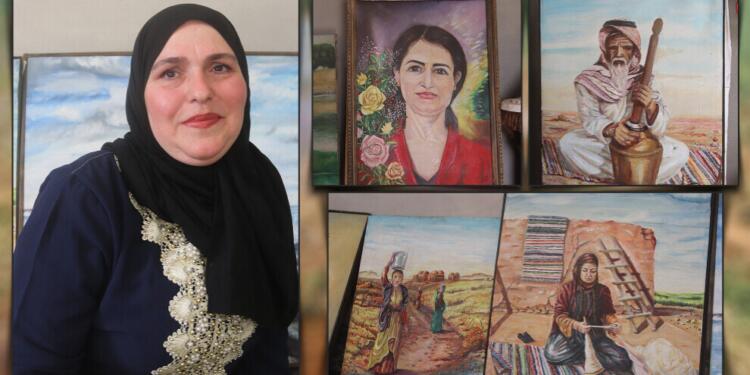 Tablolarda kadının gücünü gösteriyor