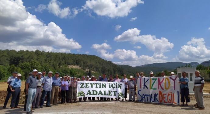 Akbelen’de bakanlara protesto