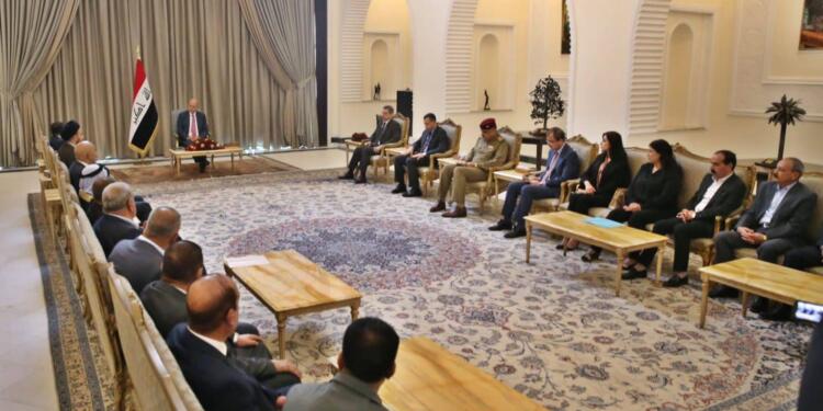 Irak Cumhurbaşkanı Berhem Salih Şengal heyetiyle görüştü