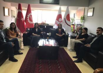 Buldan’dan DİSK’e ziyaret: Birlikte mücadele yürütmeliyiz