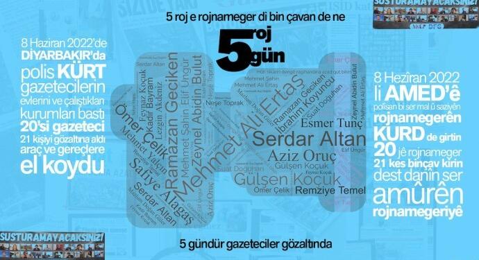 Federe Kürdistanlı gazetecilerden Diyarbakır gözaltılarına kınama