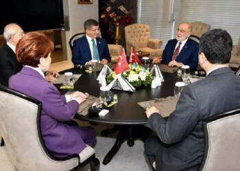 Altılı masa beşinci kez toplandı: Liderlerden ortak açıklama