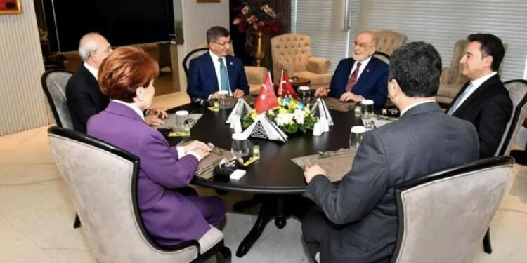 Altılı masa beşinci kez toplandı: Liderlerden ortak açıklama