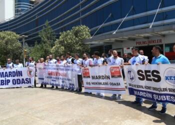 Mardin’de hekimlere uygulanan şiddet protesto edildi